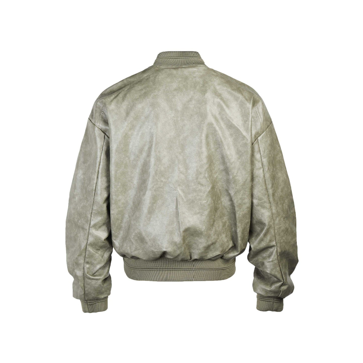 Large Pockted Winter Leather Jacket     - VONVEX