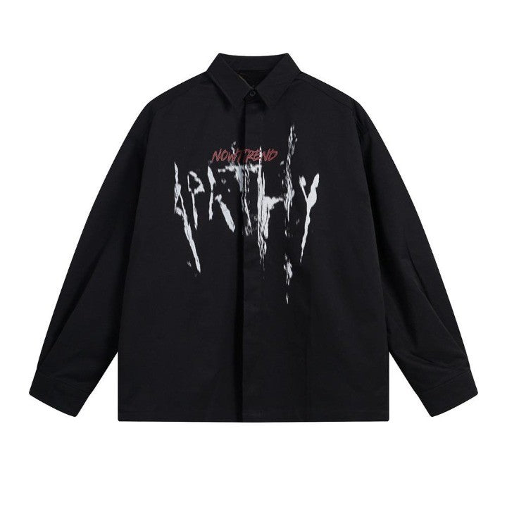 Dark Splash Long Sleeve T-Shirt  Black M  - VONVEX