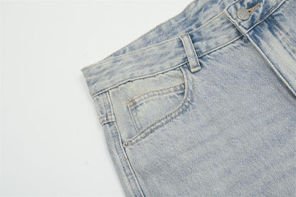 Punk Denim Cargo Pants     - VONVEX