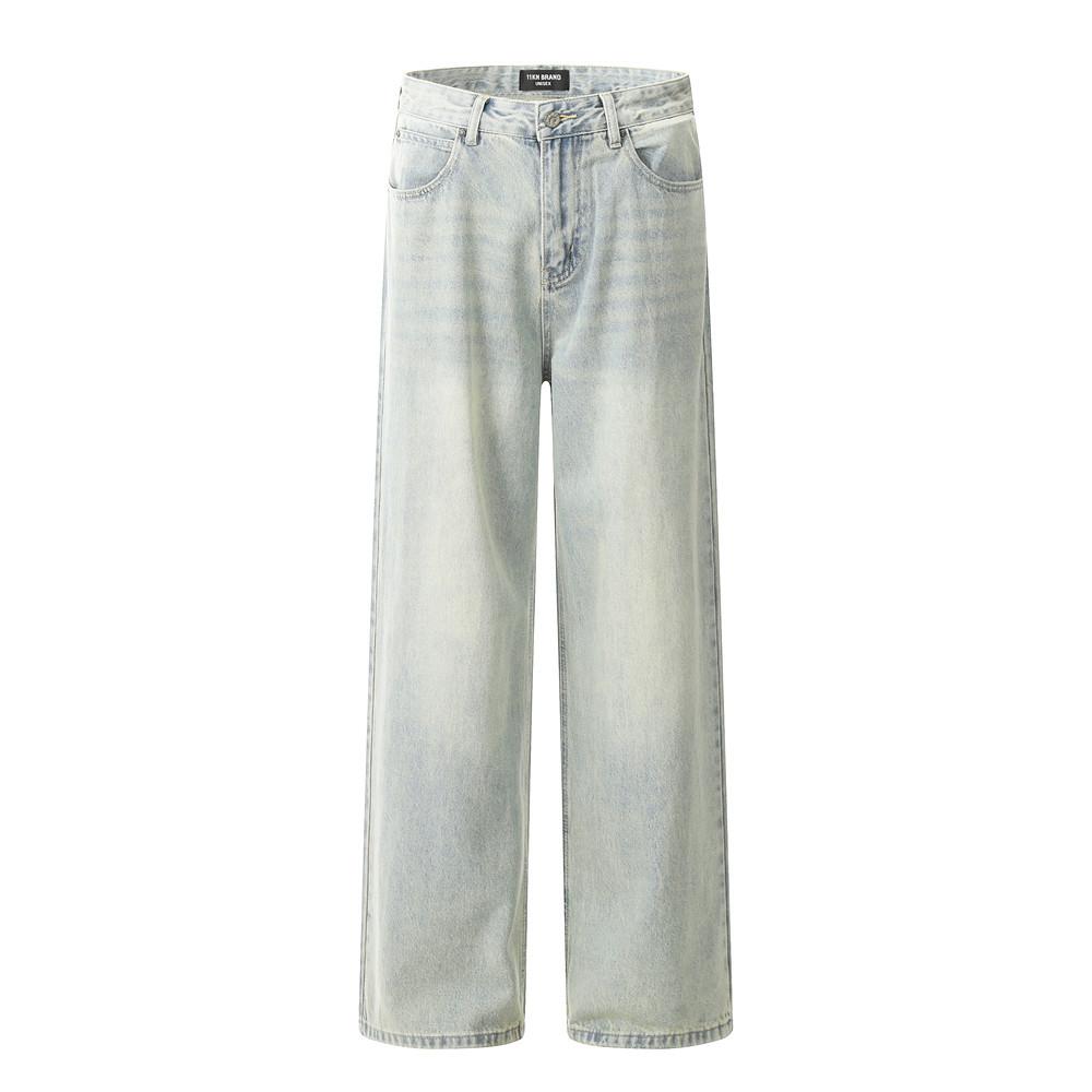 Old Wash Casual Pants  Blue S  - VONVEX