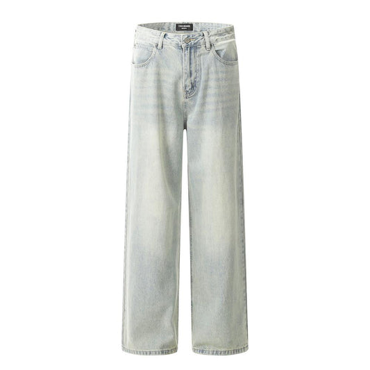 Old Wash Casual Pants  Blue S  - VONVEX