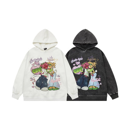 Cartoon Nostalgia Hoodie     - VONVEX