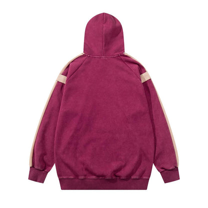 Star Emblem Contrast Hoodie     - VONVEX