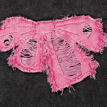 Y2K Ribbon Knitted Pullover     - VONVEX