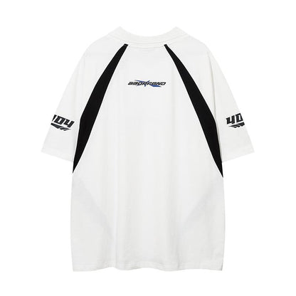 Racing Oversized Loose Tee     - VONVEX