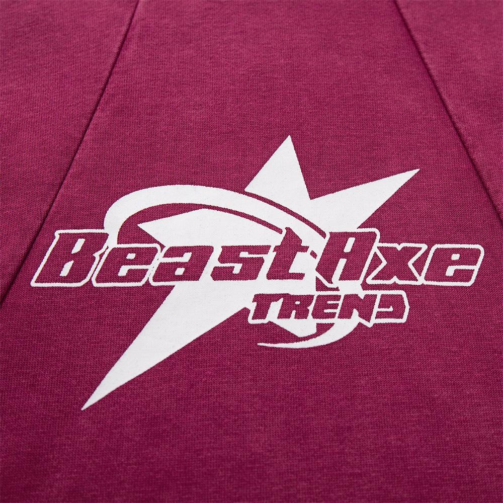 Star Emblem Contrast Hoodie     - VONVEX