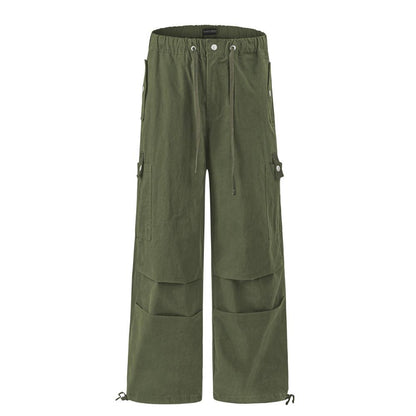 Adventure-Ready Pleated Utility Pants  Army Green S  - VONVEX