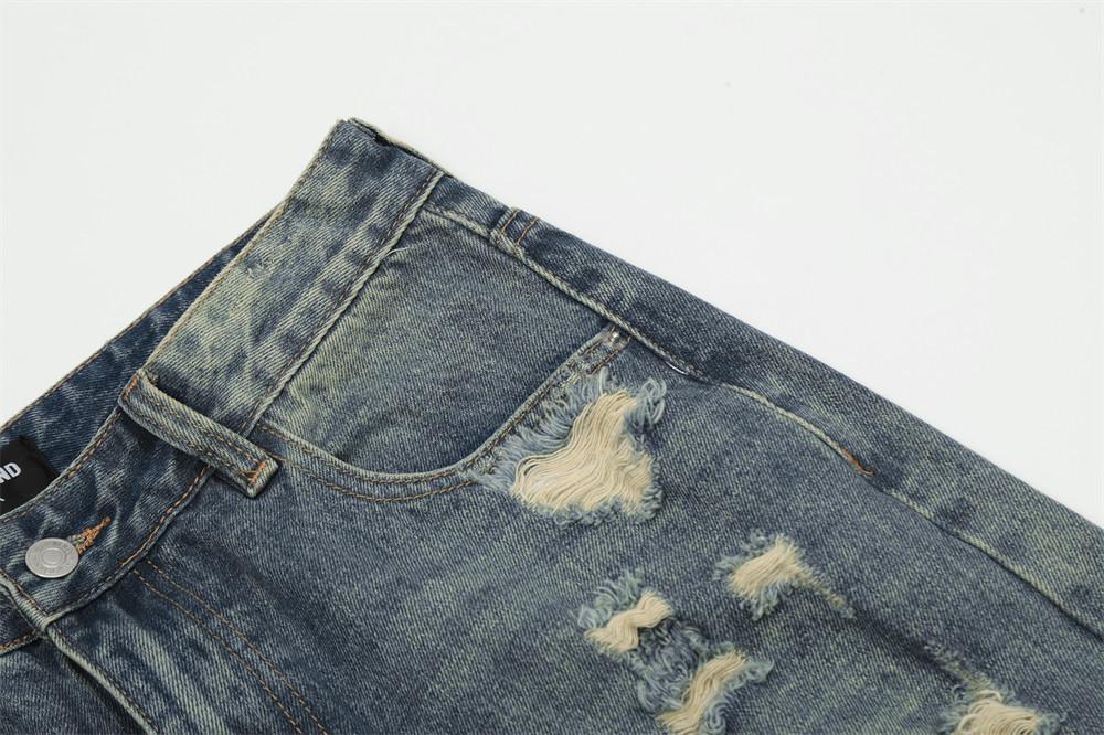 Wasteland Ripped Distressed Jeans     - VONVEX