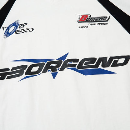 Racing Oversized Loose Tee     - VONVEX