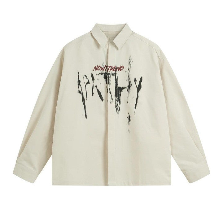 Dark Splash Long Sleeve T-Shirt  Apricot M  - VONVEX