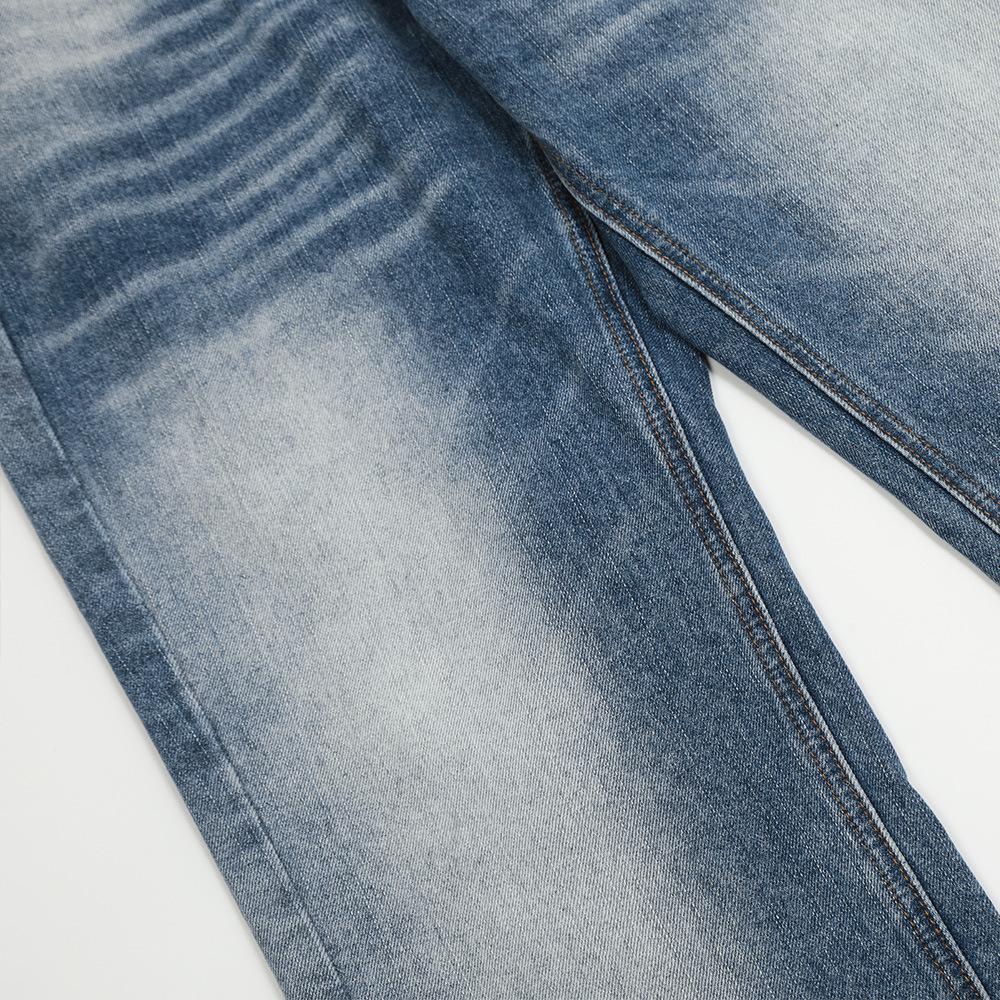 Washed White Micro-lar Wide Leg Jeans     - VONVEX