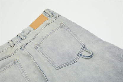 Punk Denim Cargo Pants     - VONVEX