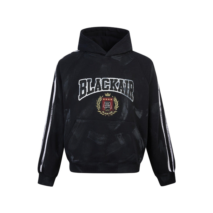 Retro Street Washed Hoodie  Black M  - VONVEX