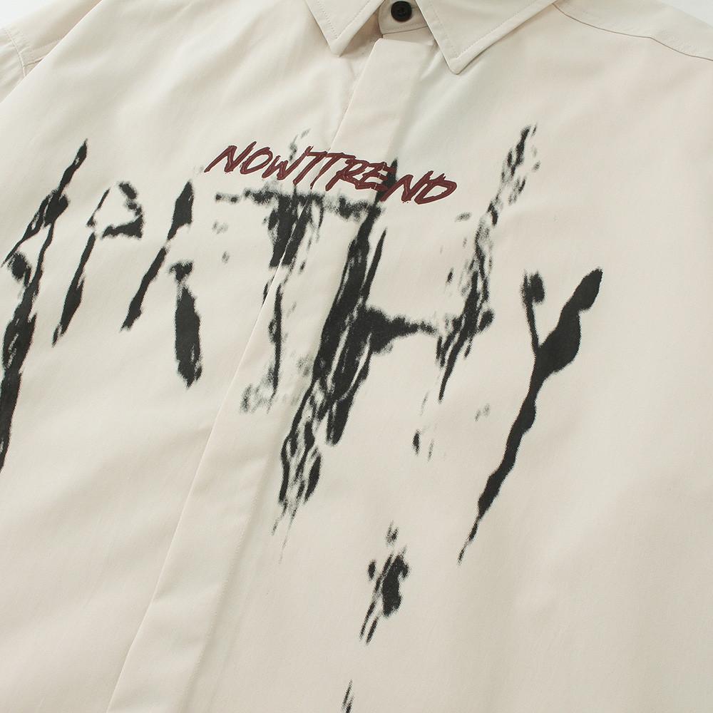 Dark Splash Long Sleeve T-Shirt     - VONVEX