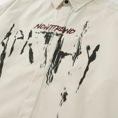 Dark Splash Long Sleeve T-Shirt     - VONVEX