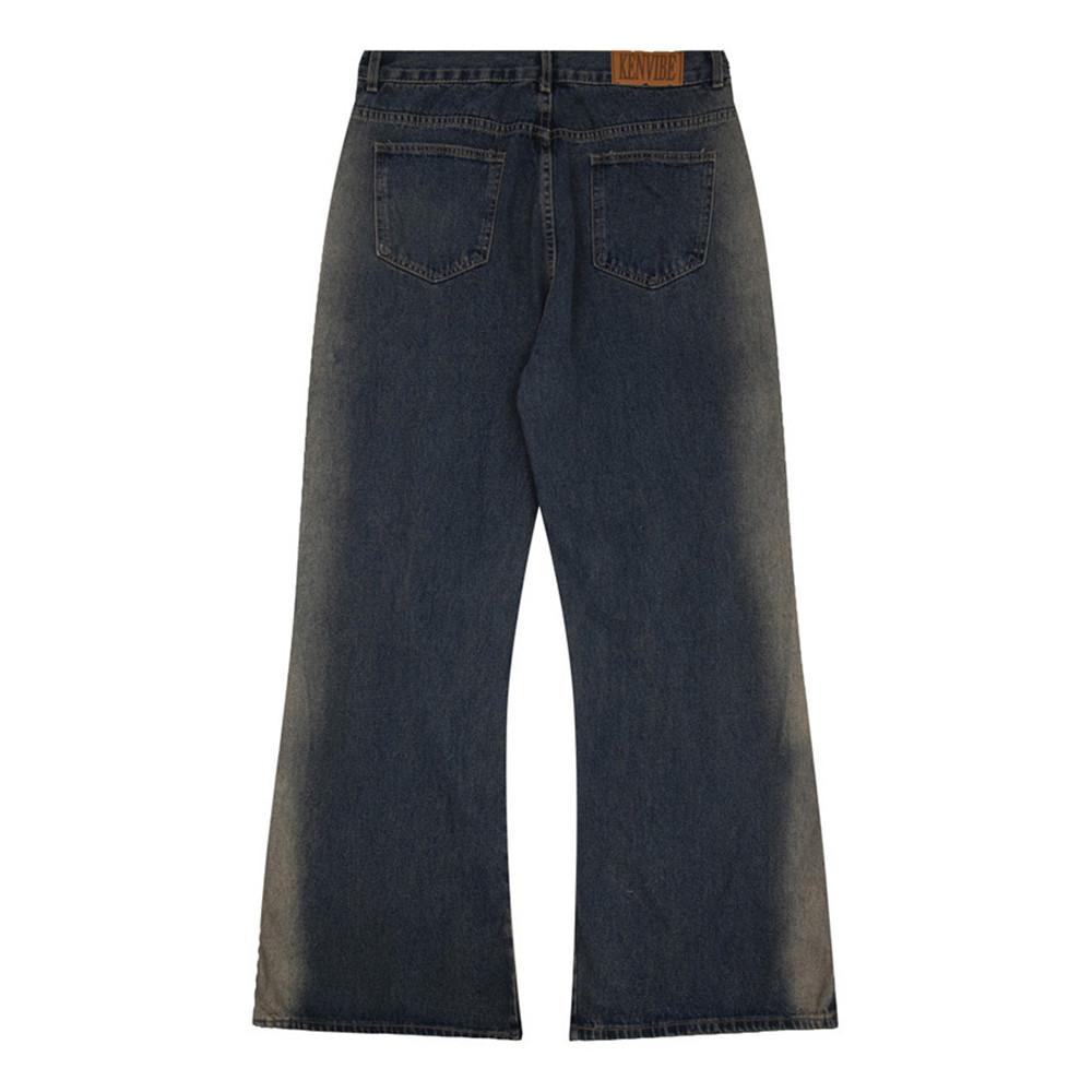 Micro Flared Wide Leg Jeans     - VONVEX