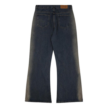 Micro Flared Wide Leg Jeans     - VONVEX