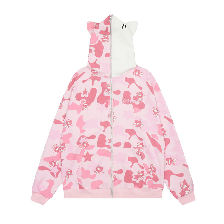 Hello Kitty Camouflage Hoodie     - VONVEX