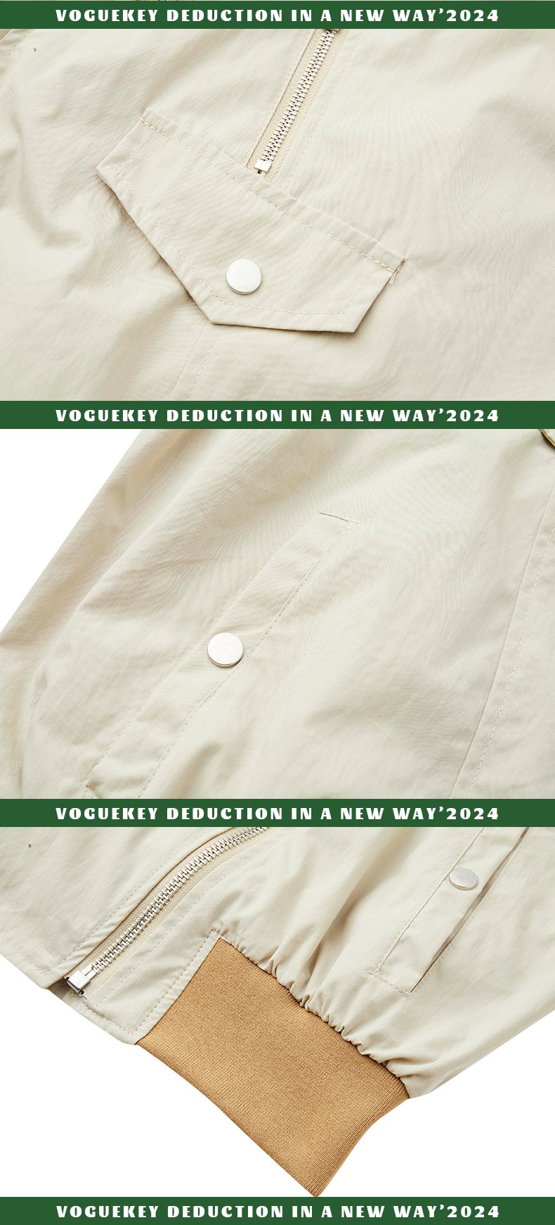 American Retro Slant Zipper Tooling Jacket     - VONVEX