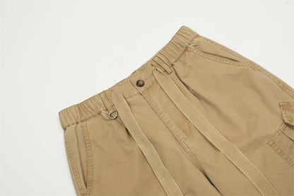 Rugged Parachute Cargo Pants     - VONVEX