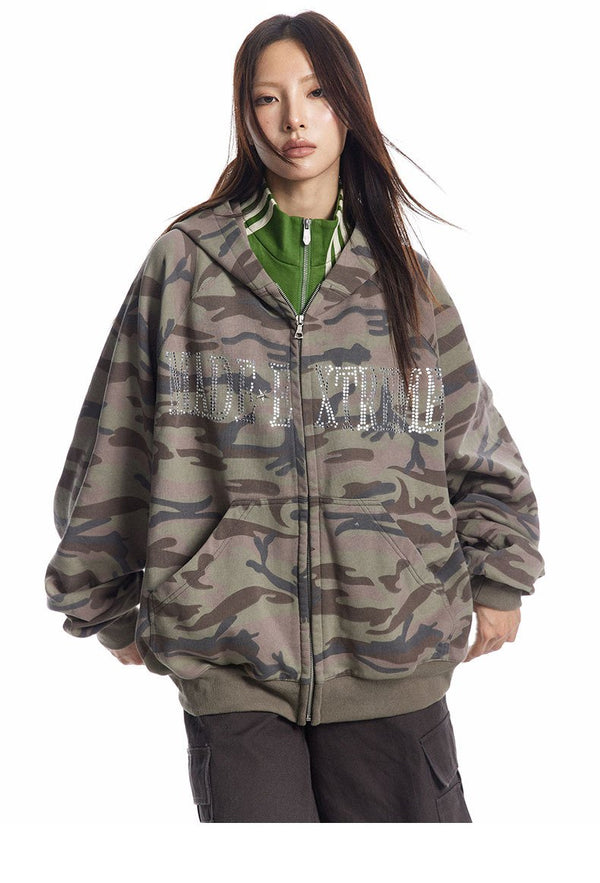 Wild Terrain Camouflage Hoodie     - VONVEX
