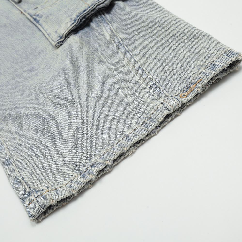 Punk Denim Cargo Pants     - VONVEX