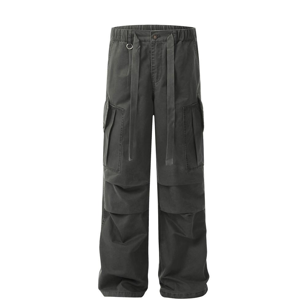 Rugged Parachute Cargo Pants  Grey S  - VONVEX