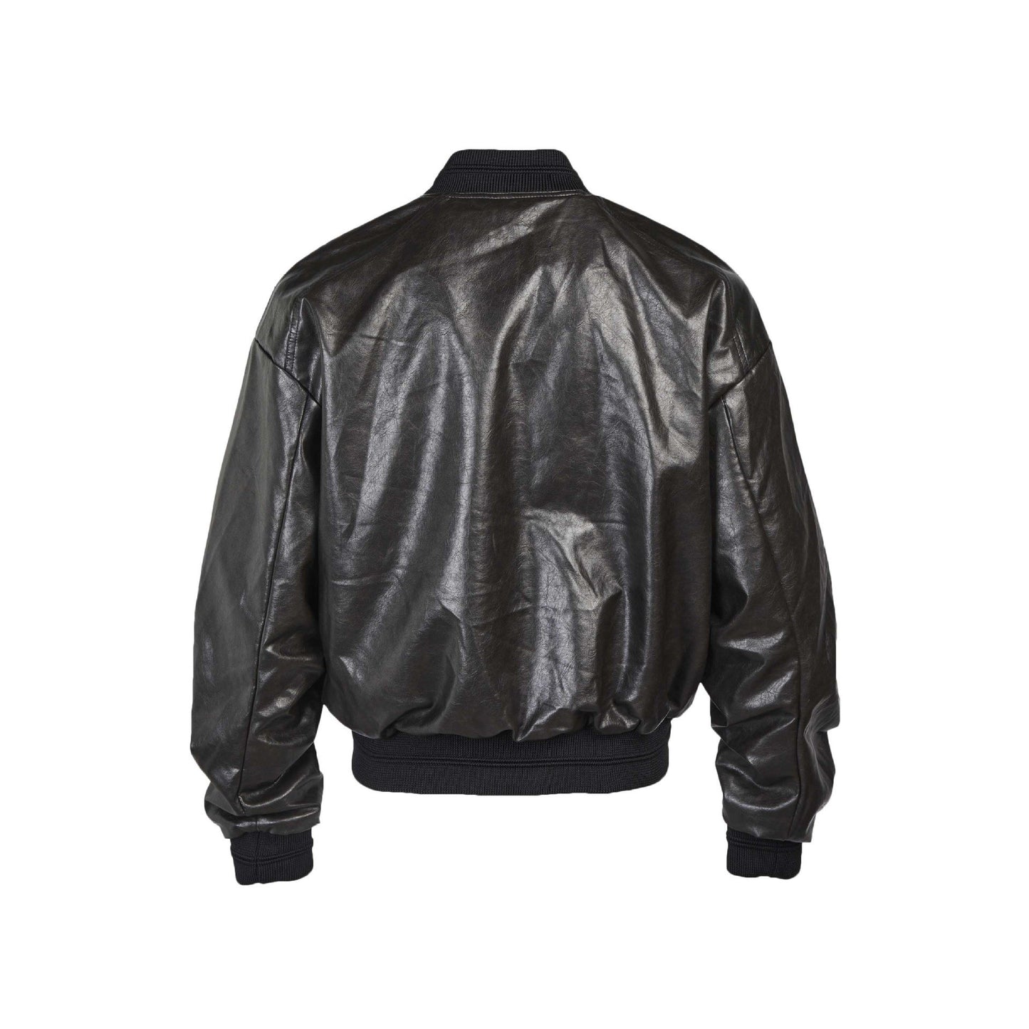 Large Pockted Winter Leather Jacket     - VONVEX