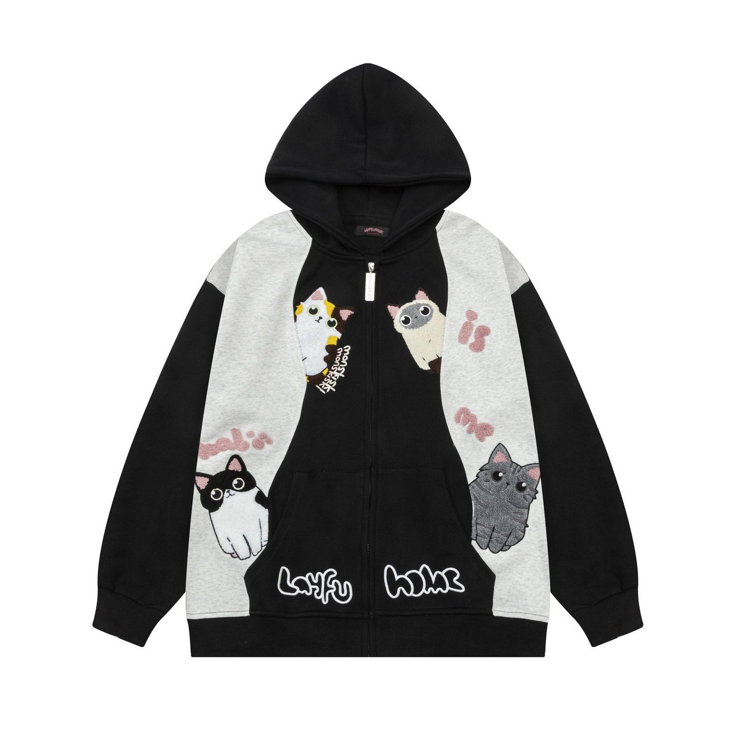 Cat Haunt Hoodie  Black M  - VONVEX