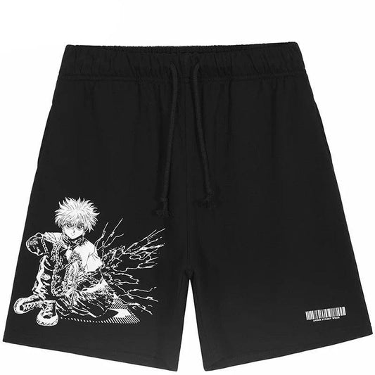 "Killua Zoldyck" Shorts  Black-2 S  - VONVEX