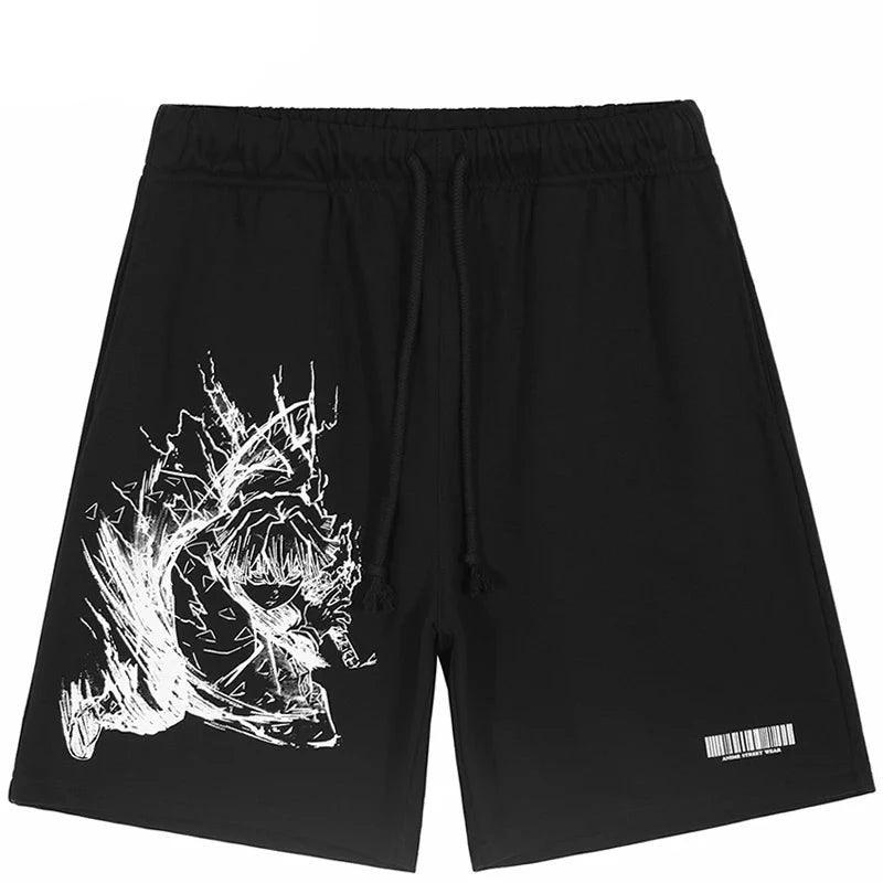 "Killua Zoldyck" Shorts  Black-1 S  - VONVEX