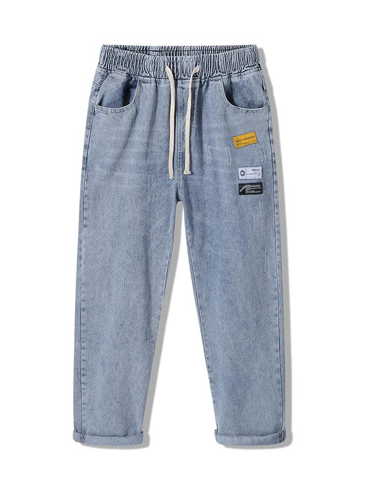 Light Blue Wide-leg Pant     - VONVEX