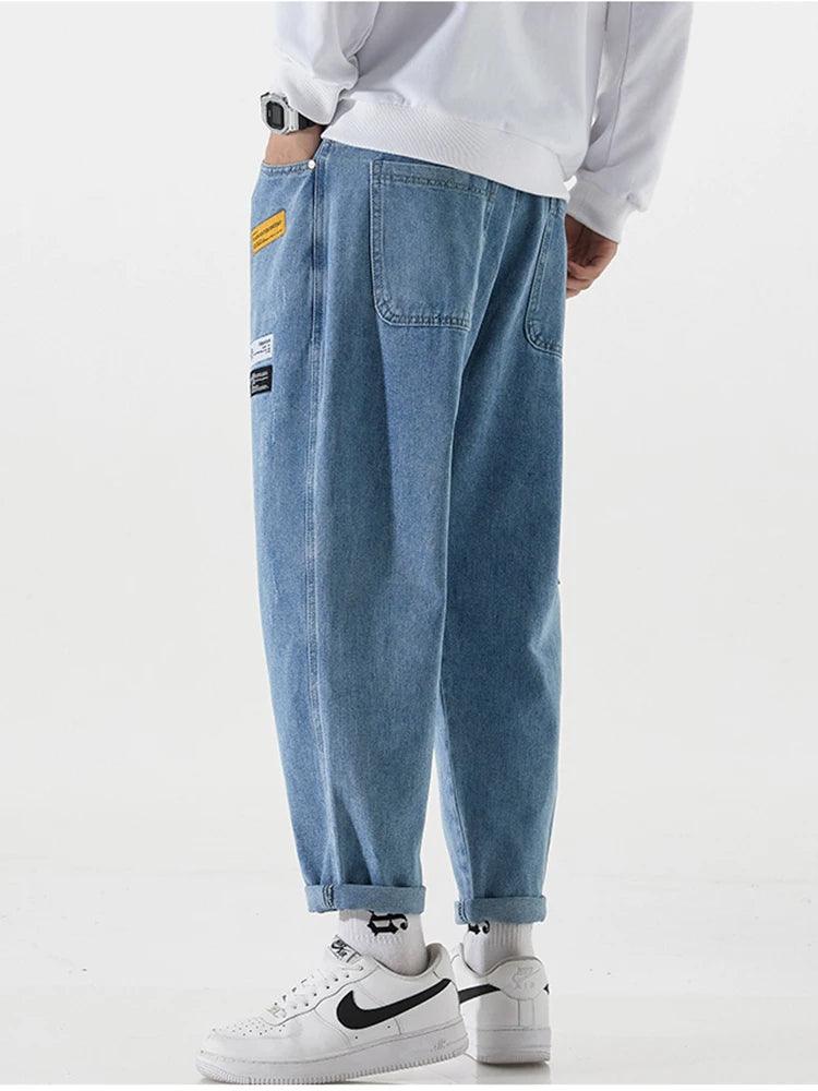 Light Blue Wide-leg Pant     - VONVEX