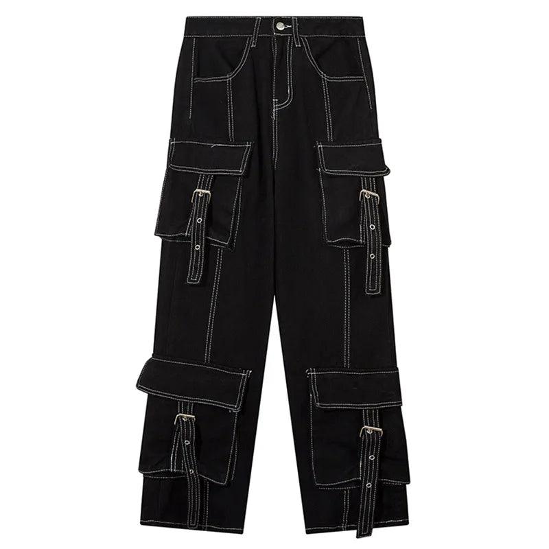 Multi Pocket Wide Leg Jean     - VONVEX