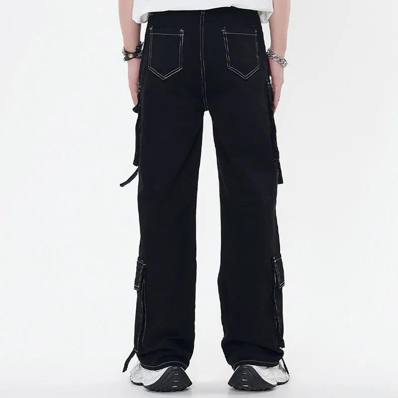 Multi Pocket Wide Leg Jean     - VONVEX