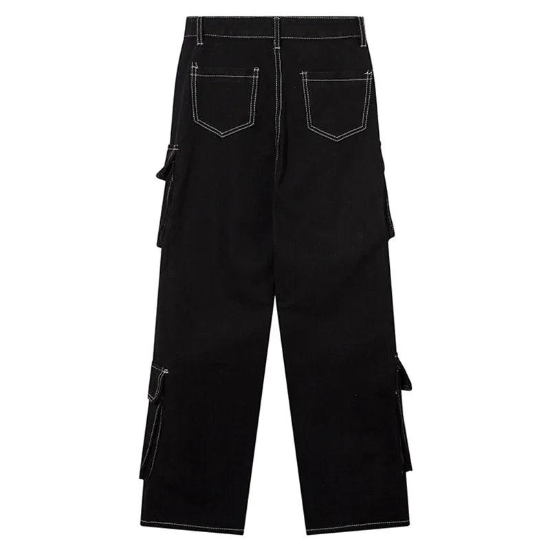 Multi Pocket Wide Leg Jean     - VONVEX