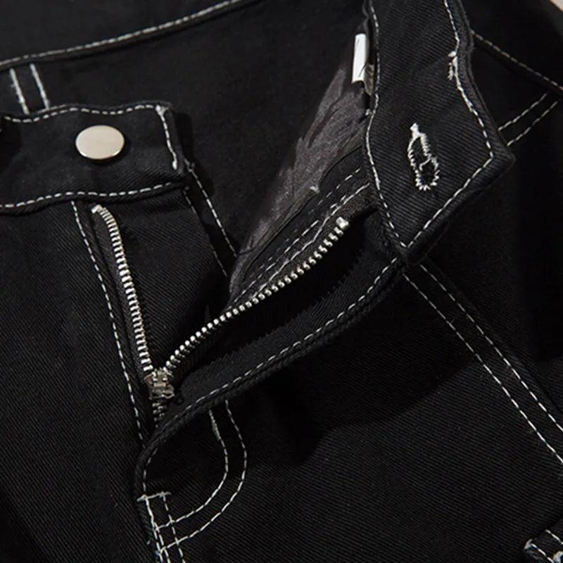 Multi Pocket Wide Leg Jean     - VONVEX