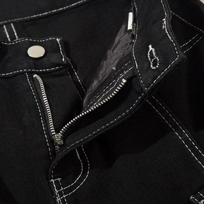 Multi Pocket Wide Leg Jean     - VONVEX