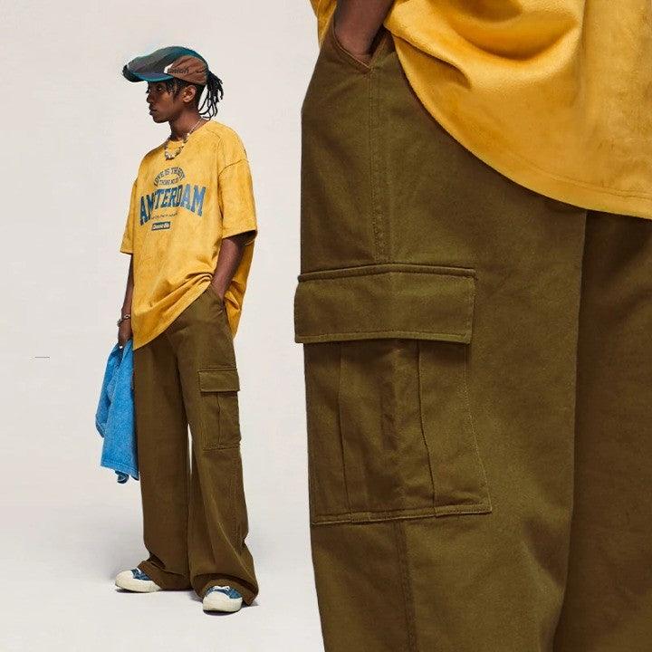 Multi Pockets Cargo Pant  Brown 34  - VONVEX