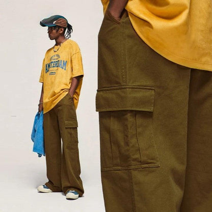 Multi Pockets Cargo Pant  Brown 34  - VONVEX