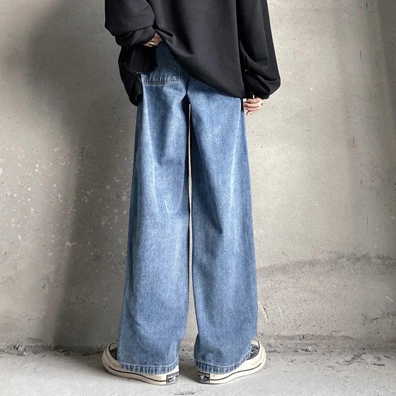 Oversized Anime Printed Denim Jeans     - VONVEX