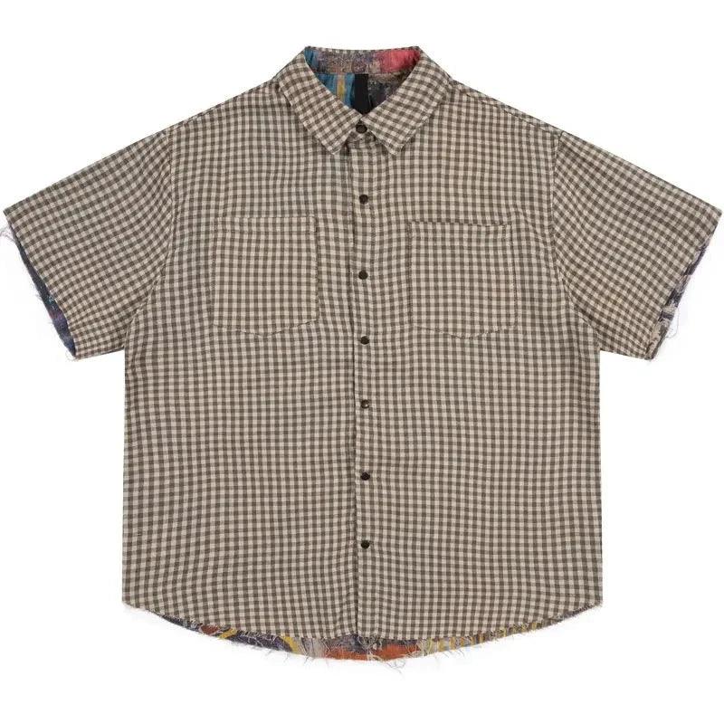 Retro Grapihc Double Side Oversized Shirt     - VONVEX