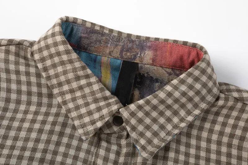 Retro Grapihc Double Side Oversized Shirt     - VONVEX