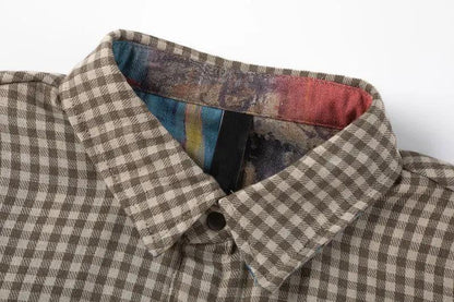Retro Grapihc Double Side Oversized Shirt     - VONVEX