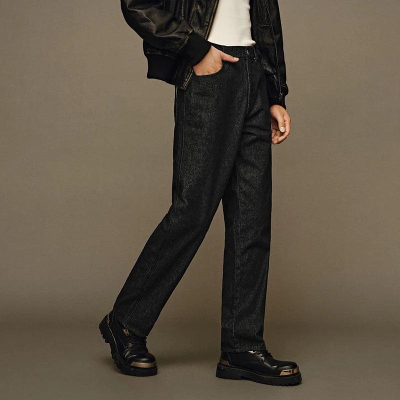 Retro Simple Loose Straight Jean  Blue 26  - VONVEX
