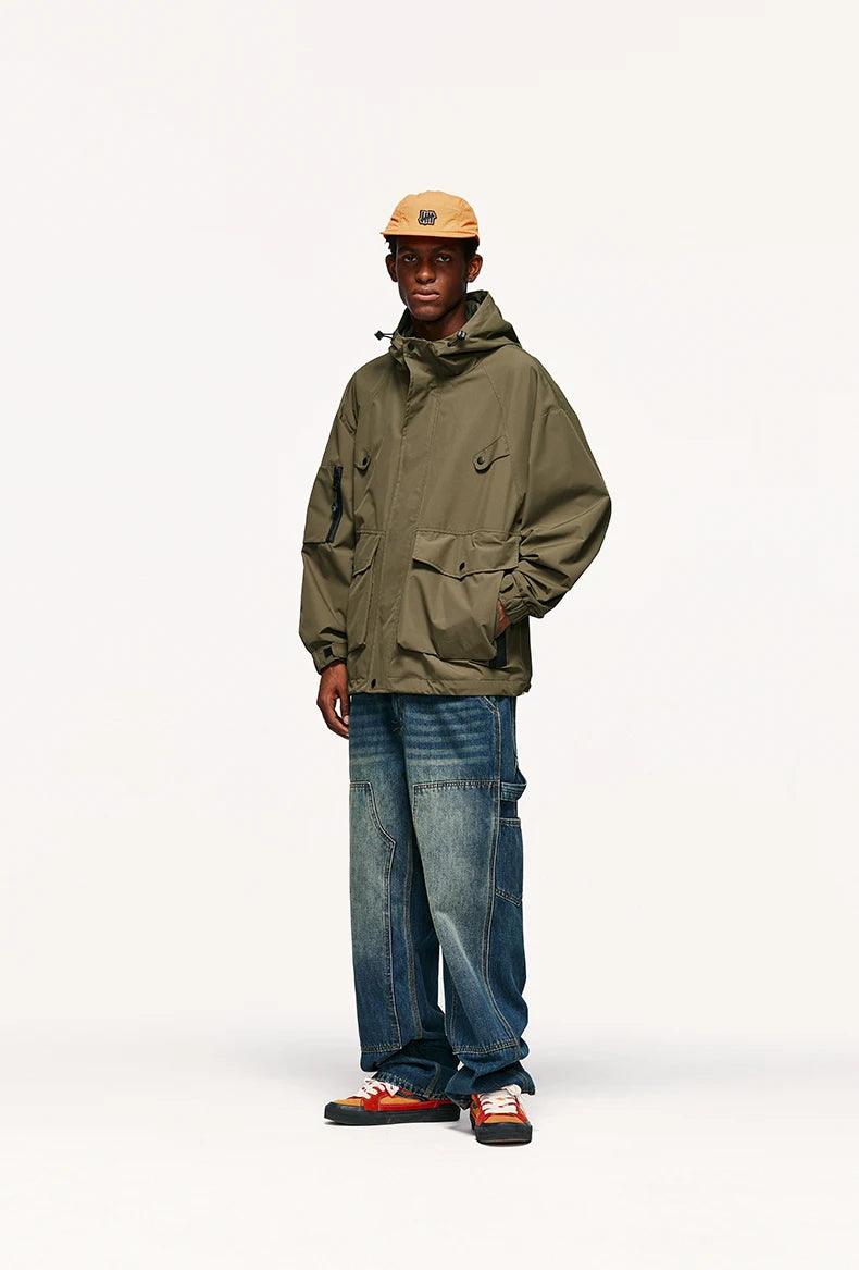 Retro Washed Wide Leg Cargo Jean     - VONVEX