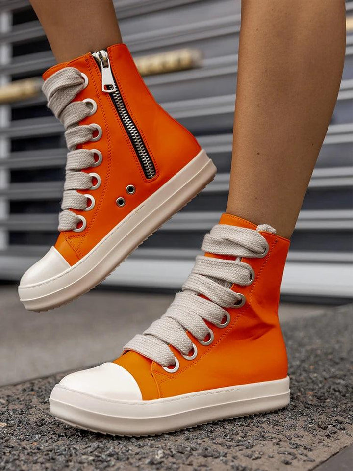 Rick owens orange sneakers hotsell