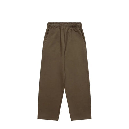 Solid Color Wide Leg Sweatpants  Dark Brown S  - VONVEX