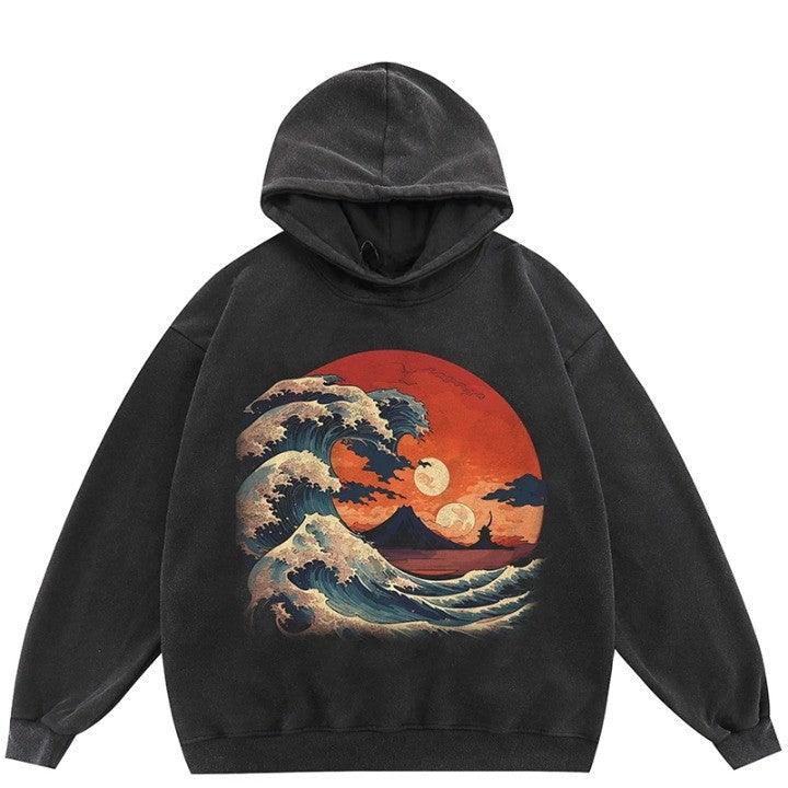 Sunset Sky Graphic Oversized Hoodie  Style-3 M  - VONVEX