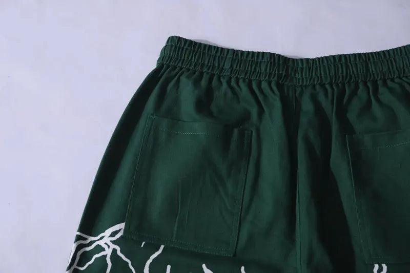 "THUNDER" Graffiti Print Short     - VONVEX